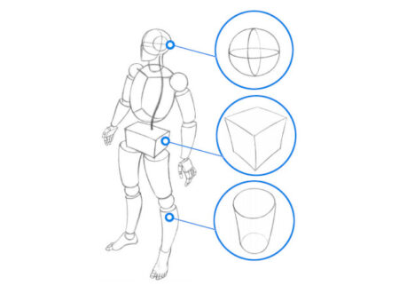 como desenhar corpo de anime masculino e feminino
