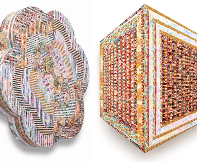 As colagens de arte de papel de Amy Feigley-Lee compostas por papéis de parede vintage encontrados desafiam a percepção
