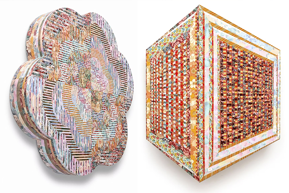 As colagens de arte de papel de Amy Feigley-Lee compostas por papéis de parede vintage encontrados desafiam a percepção